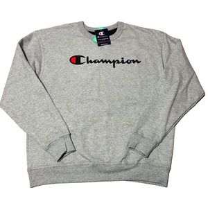 Champion Fleece Logo Crewneck Sweatshirt NWT XL